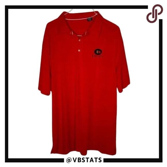 Briley Chokes Deep Red Athleisure Polo in Size XXL - Picture 1 of 8
